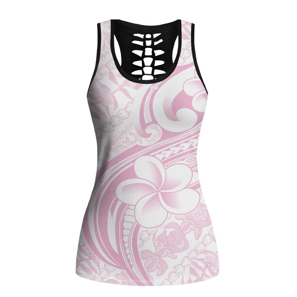 Hawaii Plumeria Lokelani Pikake Lei Hollow Tank Top Poni Mama Polynesian Tattoo