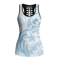 Hawaii Plumeria Lokelani Pikake Lei Hollow Tank Top Uliuli Polynesian Tattoo