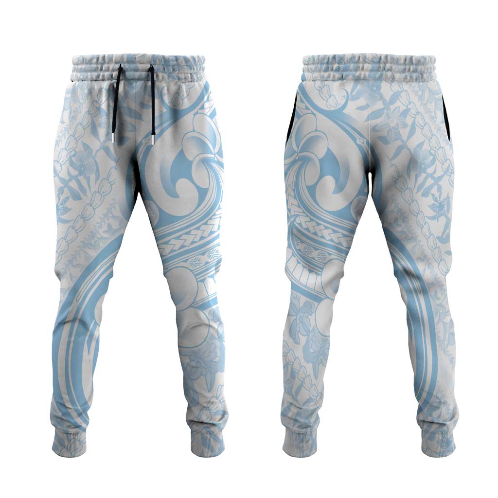 Hawaii Plumeria Lokelani Pikake Lei Jogger Pants Uliuli Polynesian Tattoo