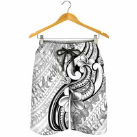 Hawaii Plumeria Lokelani Pikake Lei Shorts for Men Ele'ele Polynesian Tattoo