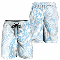 Hawaii Plumeria Lokelani Pikake Lei Shorts for Men Uliuli Polynesian Tattoo LT9 - Polynesian Pride