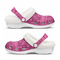 Hawaii Rainforest Beach Tropical Flowers Fleece Clogs LT14 - Polynesian Pride