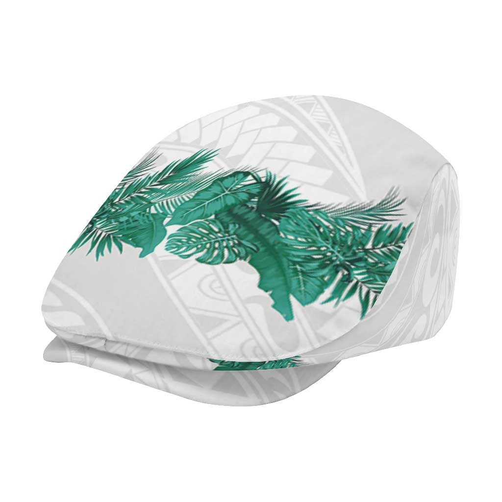 Hawaii Tropical Leaves Jeff Hat Polynesian Pattern