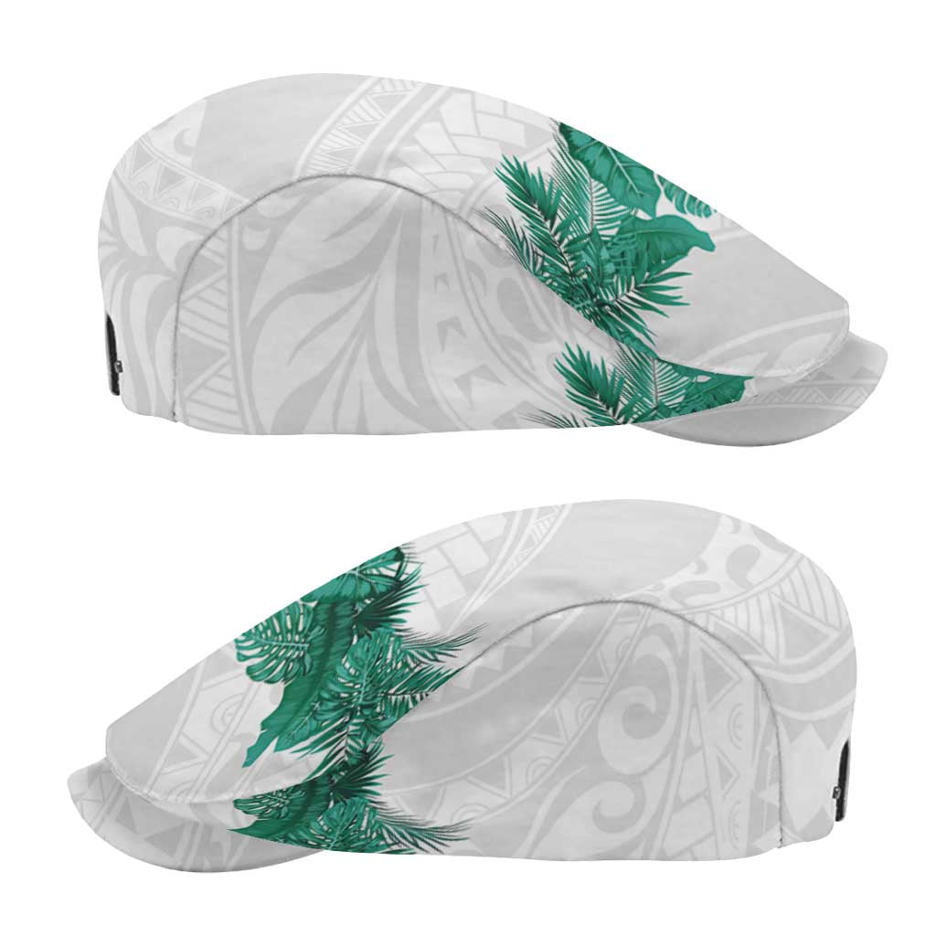 Hawaii Tropical Leaves Jeff Hat Polynesian Pattern