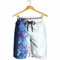 Hawaii Tropical Plant UliUli Shorts for Men Vibrant Polynesian Pattern
