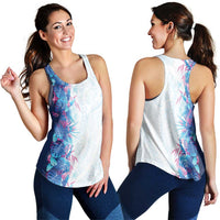 Hawaii Tropical Plant UliUli Women Racerback Tank Vibrant Polynesian Pattern