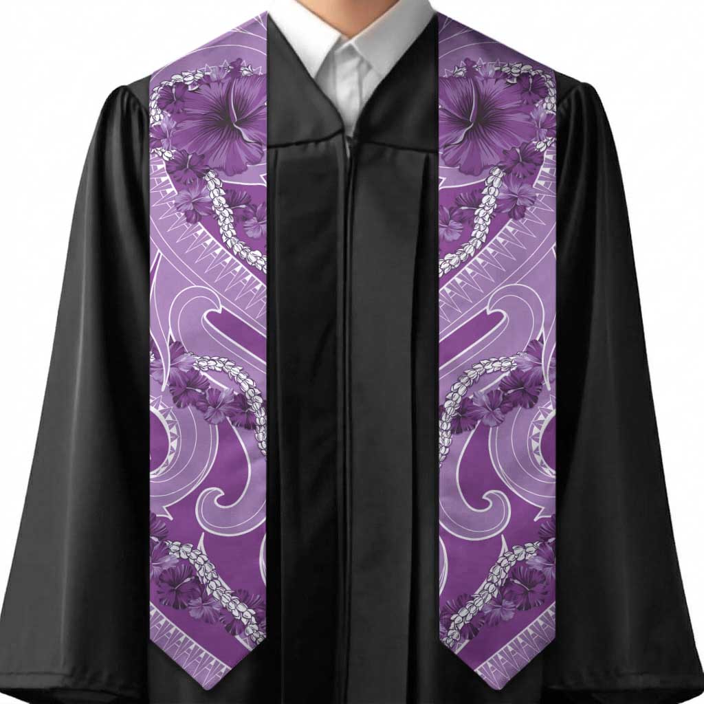 Hawaii Violet Hibiscus Pikake Lei Graduation Stole