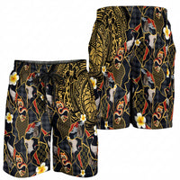 Hawaiian and Japanese Shorts for Men Polynesian Tattoo with Japanese Culture Kintsugi Style LT03 - Polynesian Pride