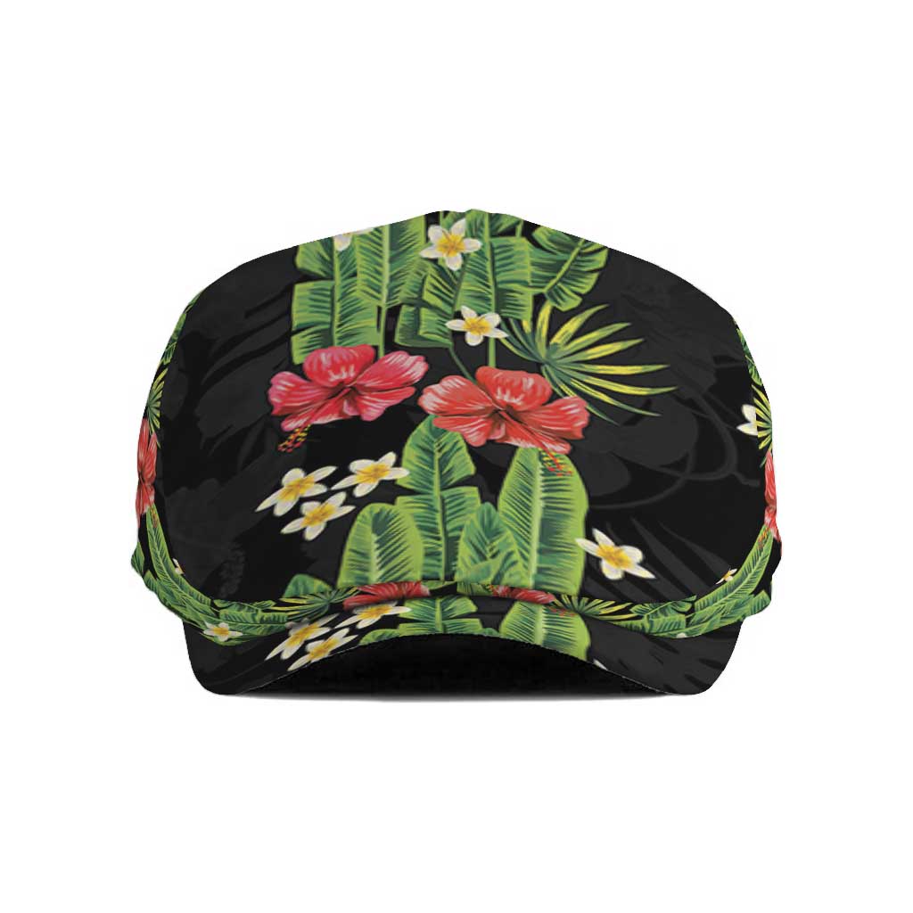 Hawaiian Hibiscus Plumeria Jeff Hat Tropical Leaves