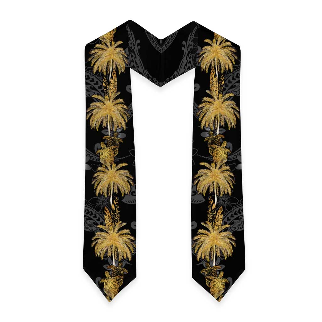 Hawaiian Honu And Surfboards Graduation Stole Gold Style