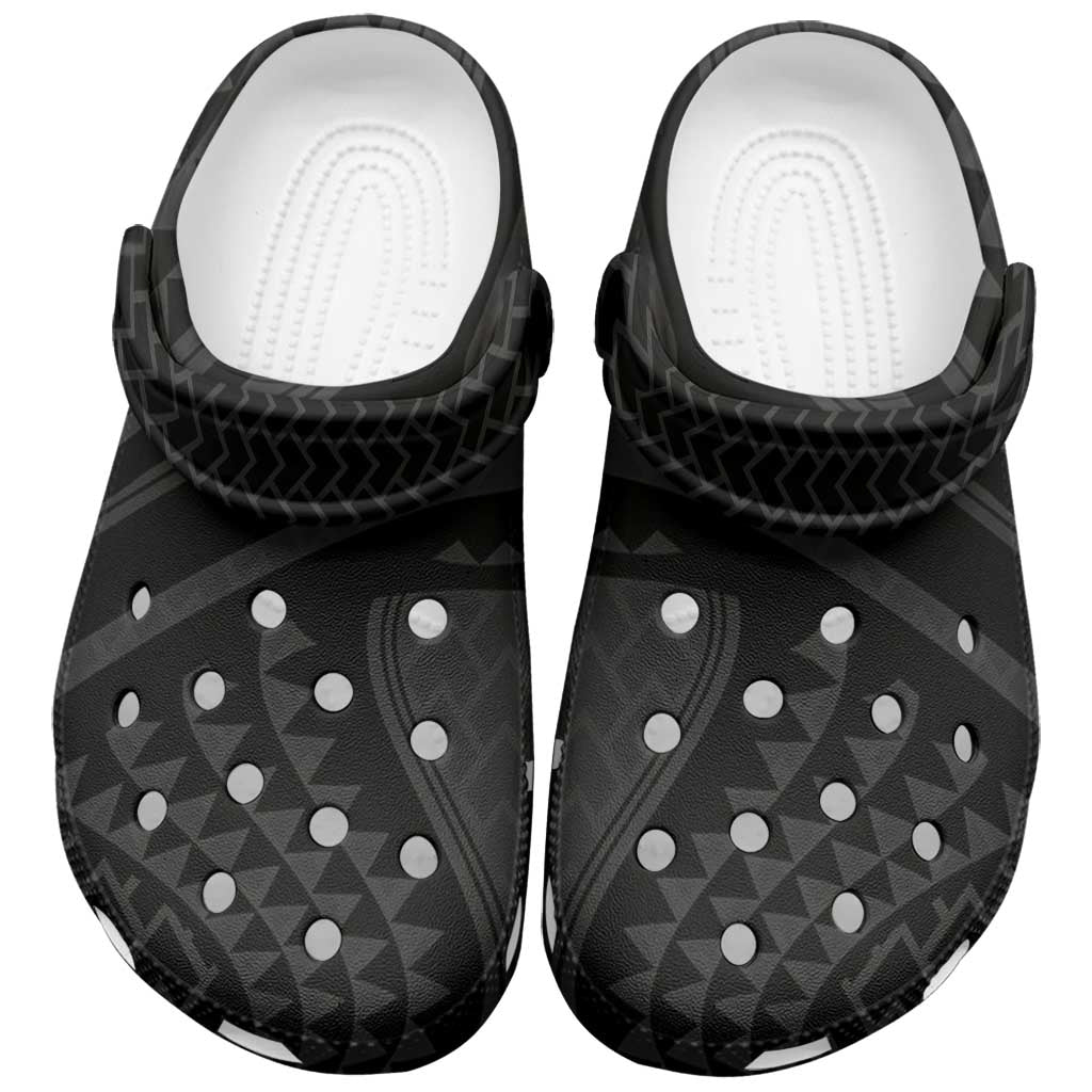 Hawaiian Kakau Art Tattoos Aquaman Style Clogs Shoes Black Version - Polynesian Pride