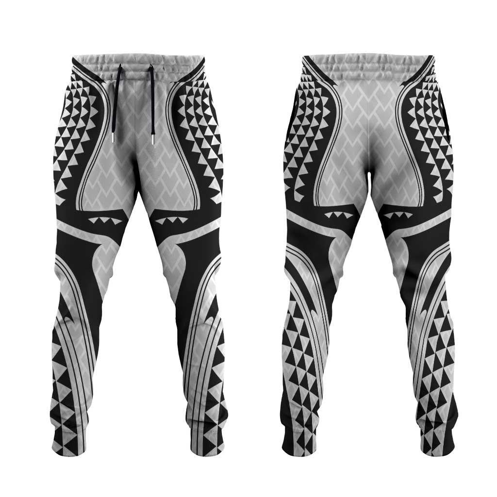 Hawaiian Kakau Art Tattoos Aquaman Style Jogger Pants White Version - Polynesian Pride