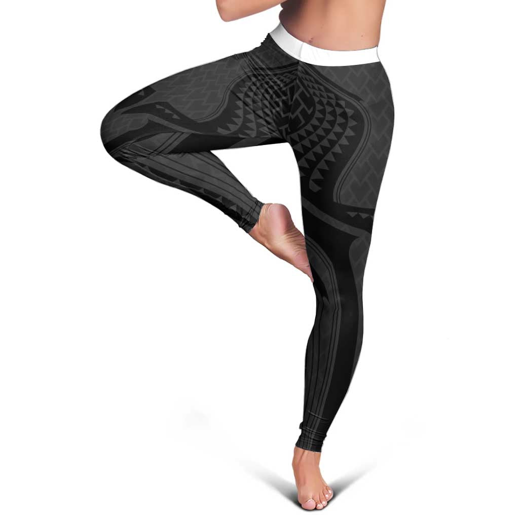 Hawaiian Kakau Art Tattoos Aquaman Style Leggings Black Version - Polynesian Pride