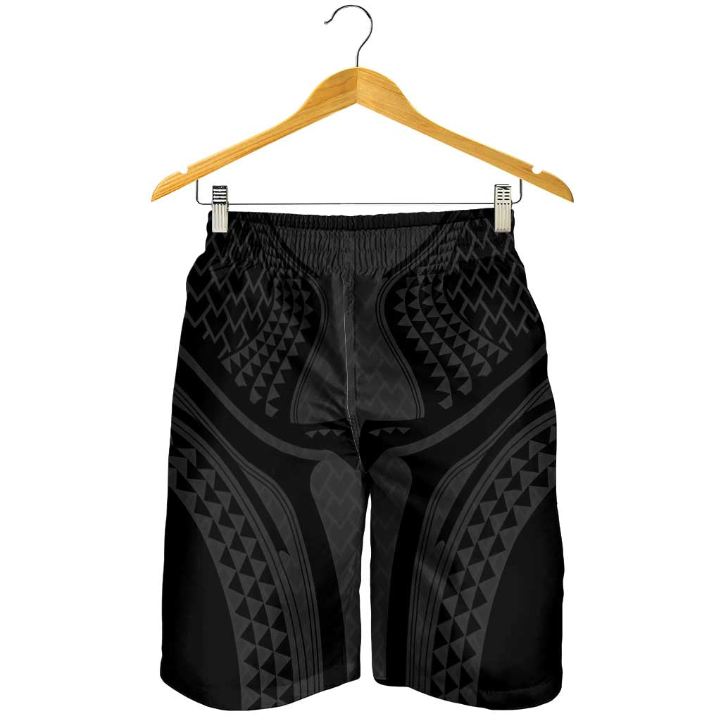Hawaiian Kakau Art Tattoos Aquaman Style Shorts for Men Black Version - Polynesian Pride