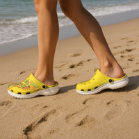 Hawaiian Kakau Tribal Sea Animals Tattoos Clogs Shoes Kanaka Maoli Flag Color Inspired LT03 - Polynesian Pride