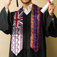 Hawaiian Lei Graduation Stole National Flag Striped Style