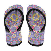 Hawaiian Leis Flip Flops Kakau Tattoos and Palaka Pastel Purple Color