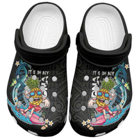 Hawaiian Pineapple Surfing Clogs Shoes It's in My DNA - Kakau and Polynesian Pattern LT03 Black - Polynesian Pride