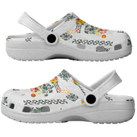 Hawaiian Quilts Clogs Shoes Tropical Fruits and Plants
