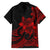 Polynesian Matching Outfit For Family Plumeria Flowers Long Dress Hawaiian Shirt Polynesian Tribal Red Vibe LT9