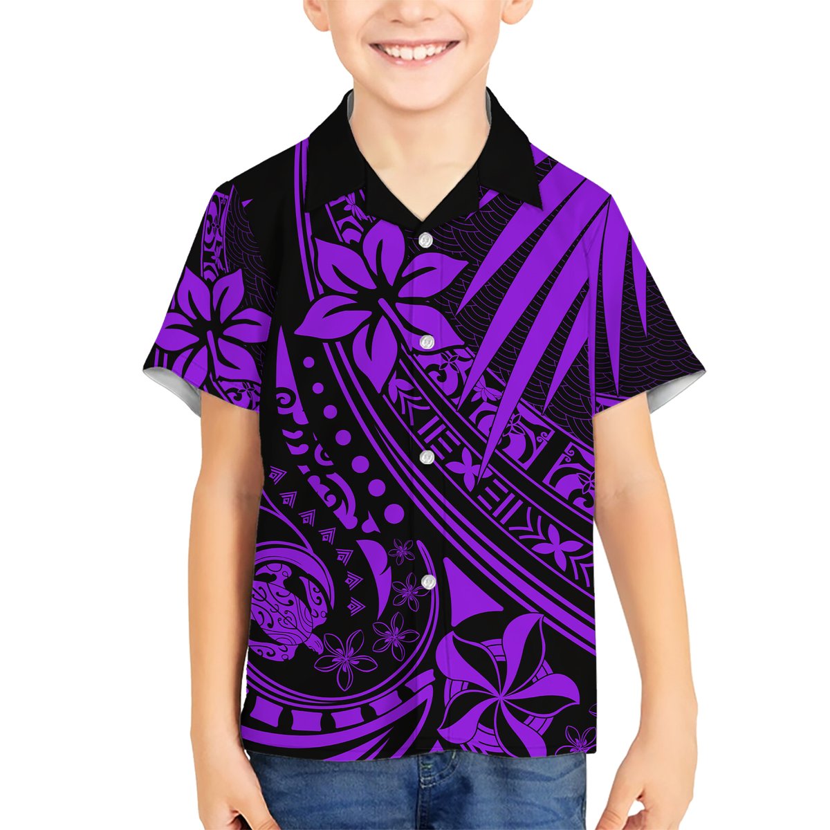 Polynesian Family Matching Outfits Hawaii Turtle Pineapple Red Off Shoulder Long Sleeve Dress And Shirt Family Set Clothes - Polynesian Pride