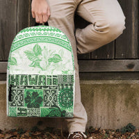 Hawaiian Tapa Backpack Traditional Vintage Pattern Green LT05 - Polynesian Pride