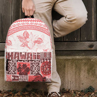 Hawaiian Tapa Backpack Traditional Vintage Pattern Red LT05 - Polynesian Pride