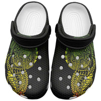 Hawaiian Traditional Tattoos Clogs Shoes Kakau Tribal Tropical Plant Motif Kanaka Maoli Flag Color Inspired LT03 Multicolor - Polynesian Pride