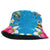Hawaiian Tropical Flower Honu Bucket Hat Under The Blue Water - Polynesian Pride
