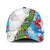 Hawaiian Tropical Flowers and Leaves Classic Cap Leopard Pattern Half White Blue Version - Polynesian Pride