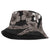 Hawaiian Tropical Flowers and Maile Pikake Bucket Hat Polynesian Tribal Pattern Grayscale Mode - Polynesian Pride