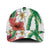 Hawaiian Tropical Flowers and Maile Pikake Classic Cap Polynesian Tribal Pattern White Color - Polynesian Pride