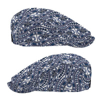 Hibiscus Bloom Island Tribal Waves Jeff Hat Blue Polynesian Pattern LT01 - Polynesian Pride