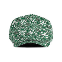 Hibiscus Bloom Island Tribal Waves Jeff Hat Green Polynesian Pattern LT01 Green - Polynesian Pride