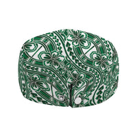 Hibiscus Bloom Island Tribal Waves Jeff Hat Green Polynesian Pattern LT01 - Polynesian Pride