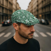 Hibiscus Bloom Island Tribal Waves Jeff Hat Green Polynesian Pattern LT01 - Polynesian Pride