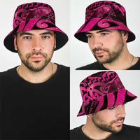 Humpback Whale Matariki New Zealand Bucket Hat NZ Maori Paikea Poutama Luxury Pink