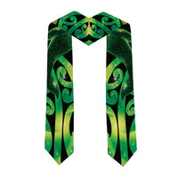 Humpback Whale Matariki New Zealand Graduation Stole NZ Maori Paikea Poutama Luxury Green