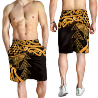 Humpback Whale Matariki New Zealand Shorts for Men NZ Maori Paikea Poutama Luxury Gold