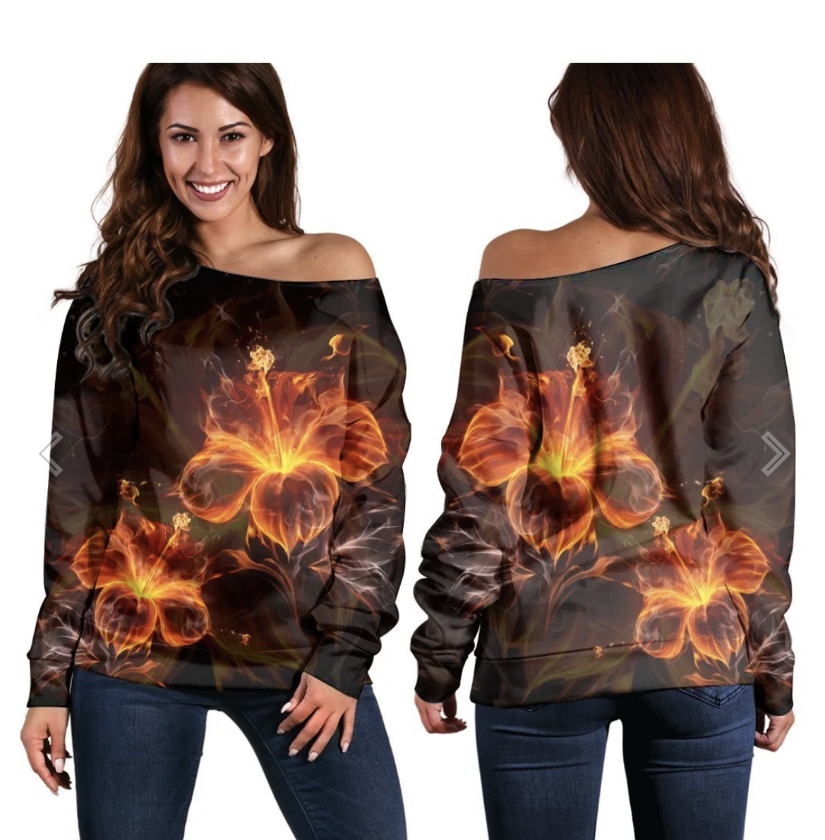 Polynesian Tribal Tattoo Off Shoulder Sweater LT9