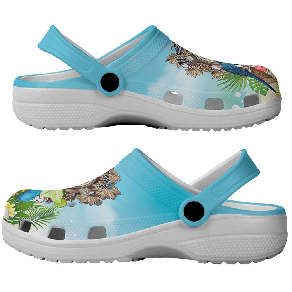 It's 5 o'clock Somewhere Clogs Shoes Hawaiian Tropical Parrots LT01 - Polynesian Pride