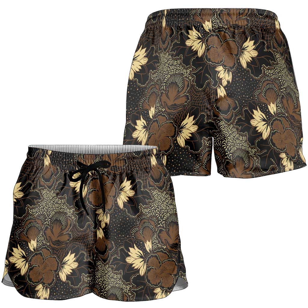 Javanese Batik Semen Shorts for Women Indonesian Traditional Pattern LT01 - Polynesian Pride