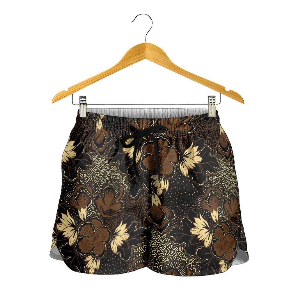 Javanese Batik Semen Shorts for Women Indonesian Traditional Pattern LT01 - Polynesian Pride