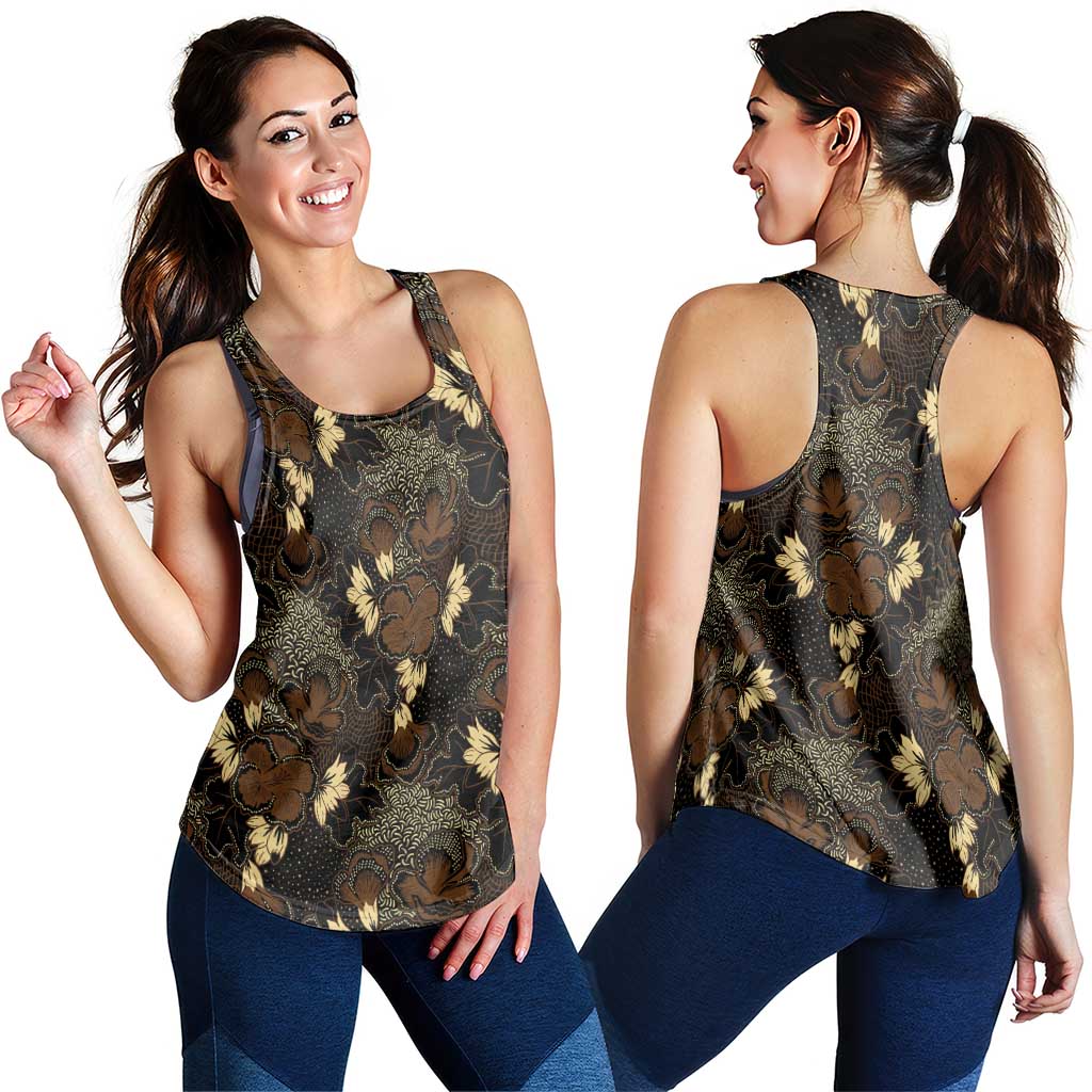 Javanese Batik Semen Women Racerback Tank Indonesian Traditional Pattern LT01 - Polynesian Pride
