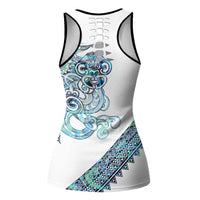 Kahui Whetu Paua Shell Kowhaiwhai Taniko Personalised Hollow Tank Top Taniwha Maori Tribal Style