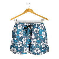 Karakarawa Bula Fiji Shorts for Women Fijian Tapa Seamless Hibiscus - Polynesian Pride