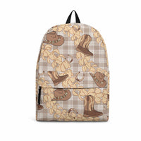 Khaki Palaka Hawaii Cowboy Backpack Puakenikeni Lei Paniolo Papale Seamless Vibes LT14 Khaki - Polynesian Pride