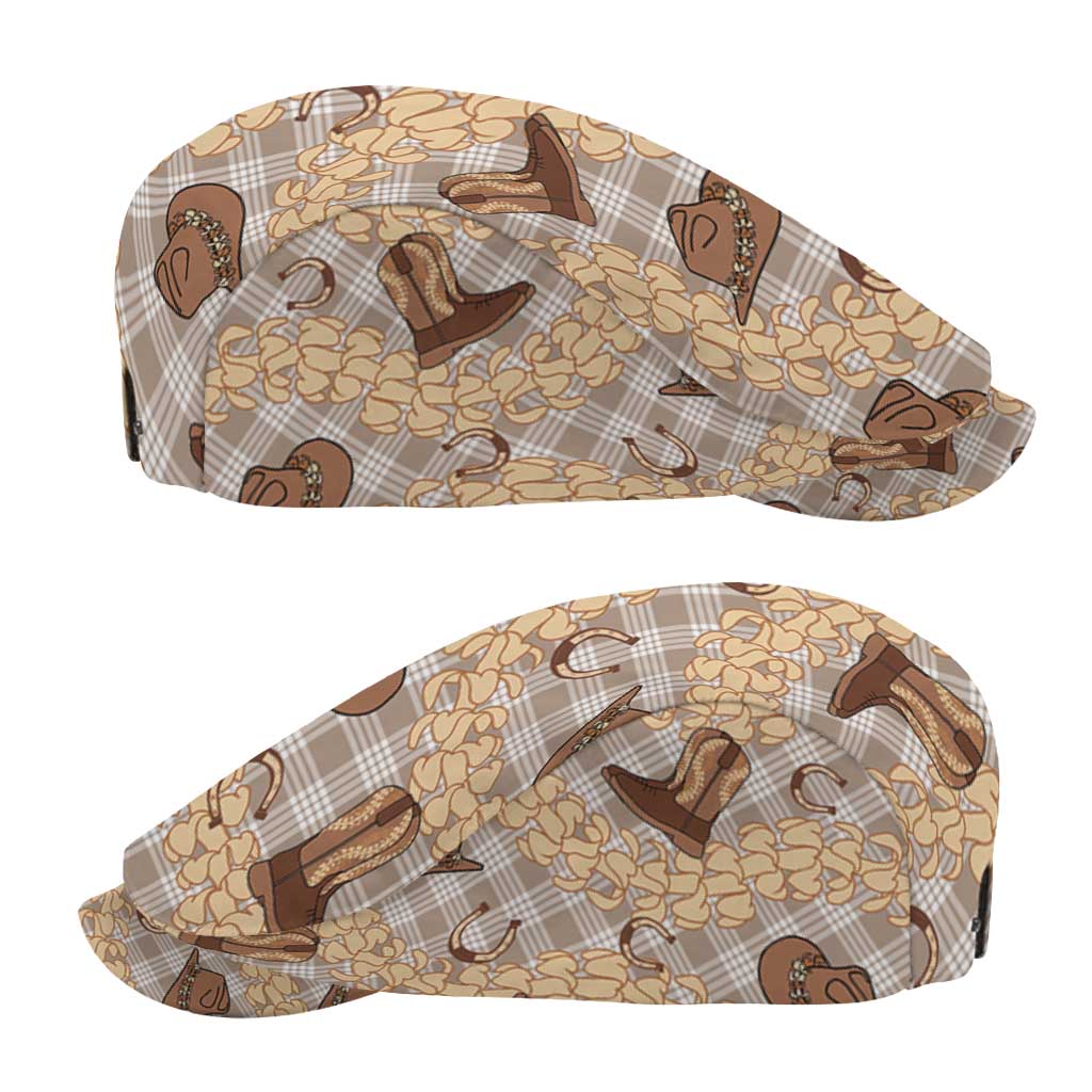 Khaki Palaka Hawaii Cowboy Jeff Hat Puakenikeni Lei Paniolo Papale Seamless Vibes - Polynesian Pride
