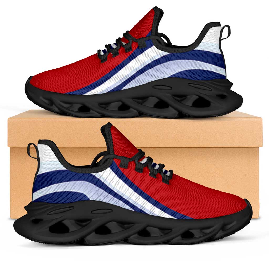 Kiribati Clunky Sneakers Flag-Inspired Curve Style