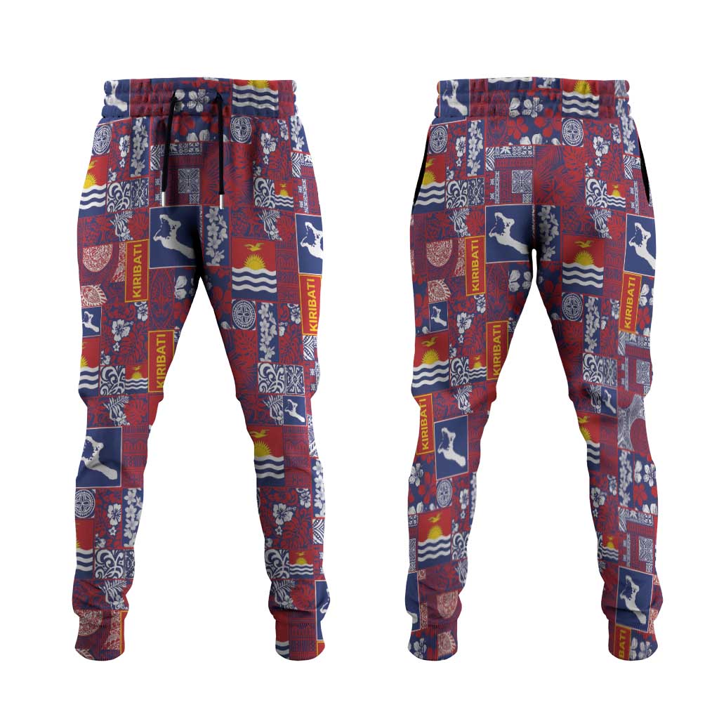 Kiribati Tekeraoi n te Kiritimati Jogger Pants Pacific Patchwork Xmas Vibes - Polynesian Pride